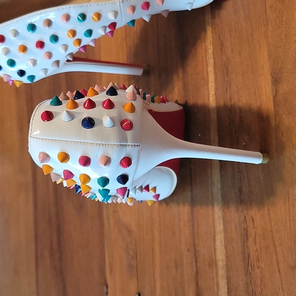 Christian Louboutin Multicolor Pigalle Spike Pumps - Picture 6 of 15